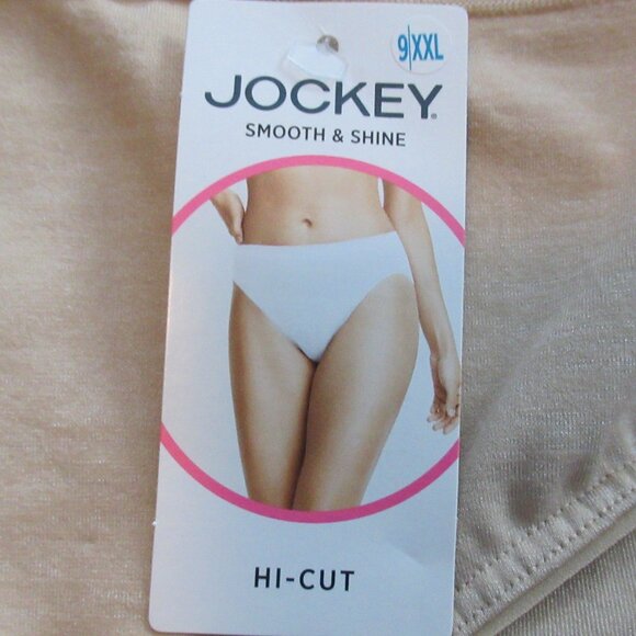 Jockey Women's Smooth Seamless Hi Cut Brief Panty, Light Nude 4, XXL / Size 9 - Picture 3 of 5